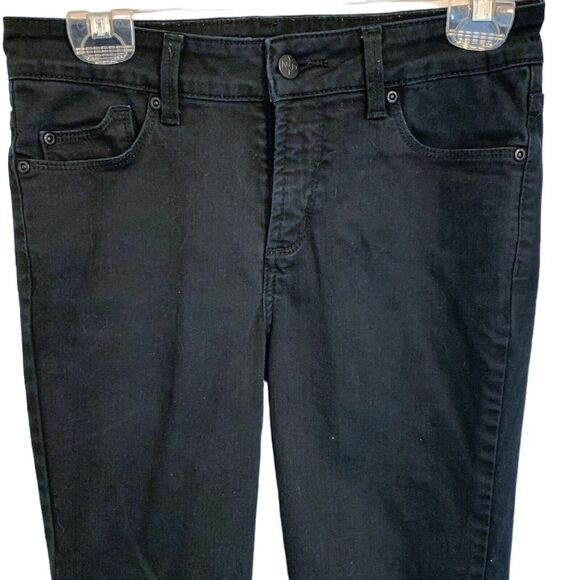 NYDJ Alisha Fitted Black Ankle Jeans Stretch Size 4 Lift Tuck Technology Denim - Picture 5 of 10